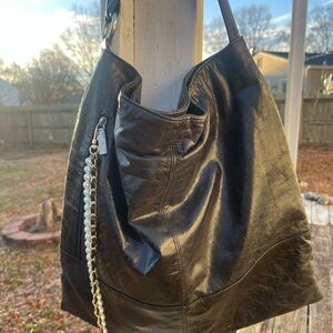 Hobo  Black Leather Shoulder Bag